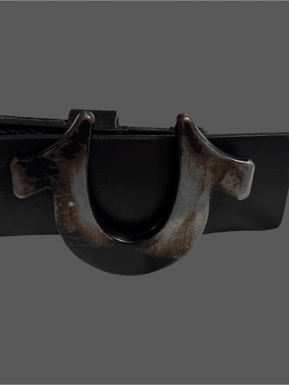True Religion Black Adjustable Metal Buckle Men's Dress Belt